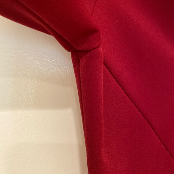 ZARA neoprene deep red 3/4 length dress - Picture 9 of 9